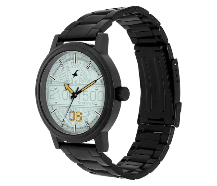 Fastrack 3199NM02 Road Trip Black Dial Stainless Steel Strap Watch - Black - Zoom Image 2