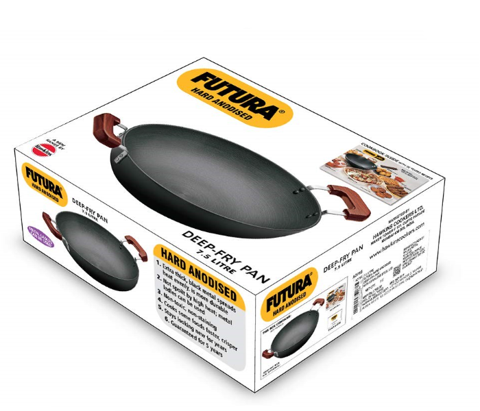 Hawkins Futura 7.5 Litre HW8001200 Hard Anodised Deep Fry Pan - Black - Zoom Image 5