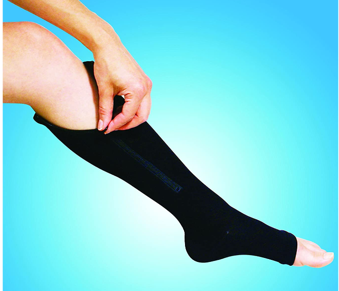 Zip Sox Extra Large Zip Up Compression Socks - Black - Zoom Image 1