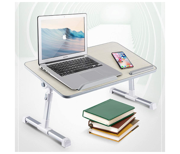 Large Adjustable Laptop Table with  Foldable  and Angle Adjustable Tray - Zoom Image 2