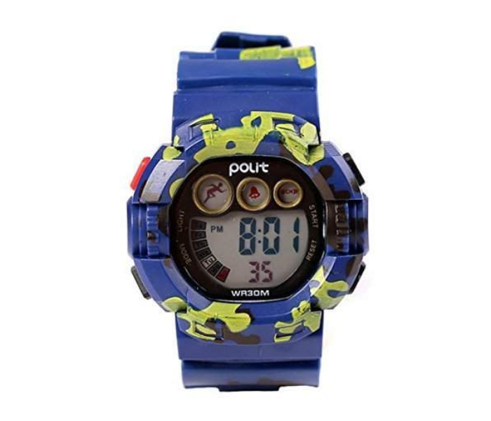 Polit KSW6G Camo Kids Sport Military Design Watch - Dark Blue - Zoom Image