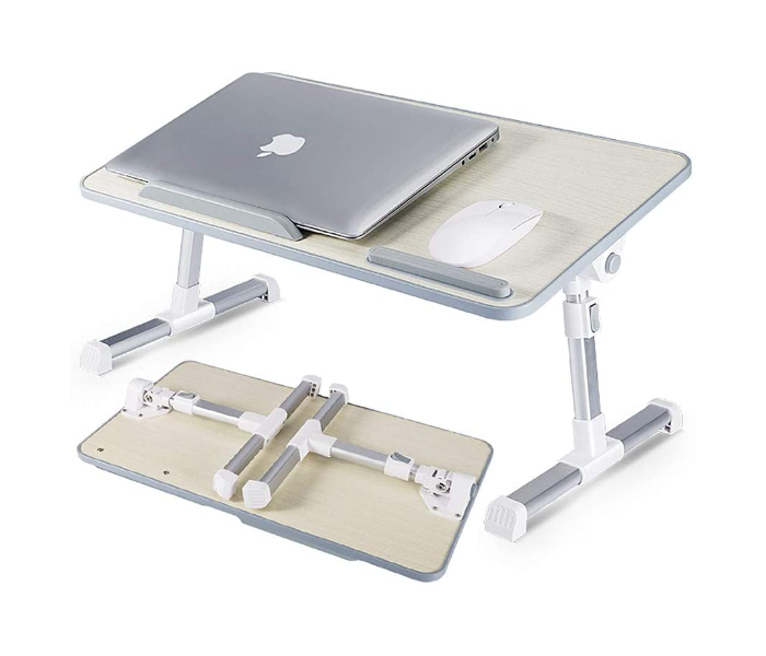 Large Adjustable Laptop Table with  Foldable  and Angle Adjustable Tray - Zoom Image 1