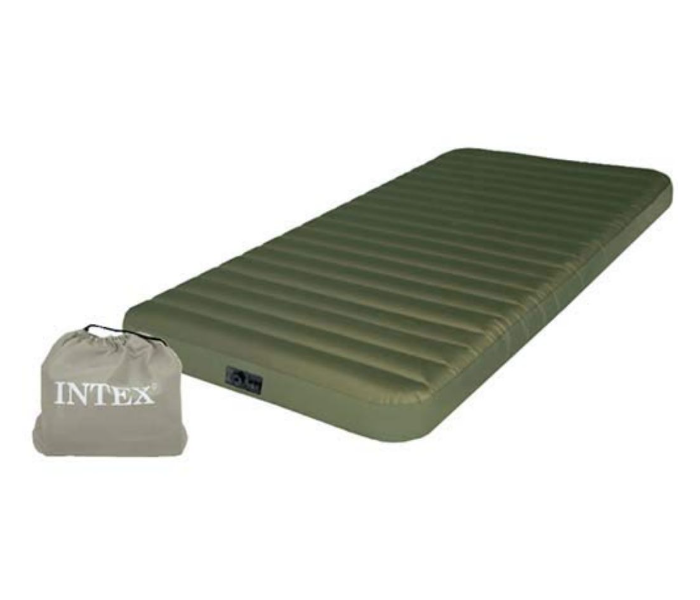 Intex 68725 75CM x 188CM x 15CM JR Twin Super-Touch Airbed - Dark Green - Zoom Image 1