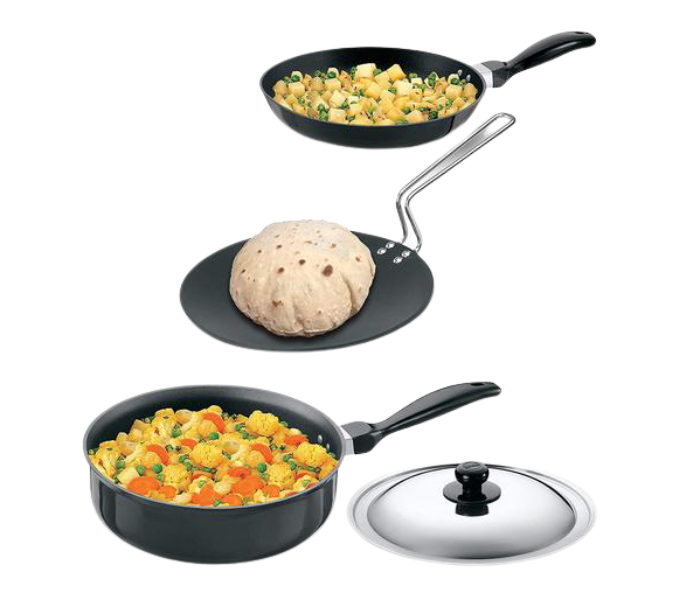 Hawkins Futura QS3 Set 2 Nonstick Cookware Set - Black - Zoom Image 1