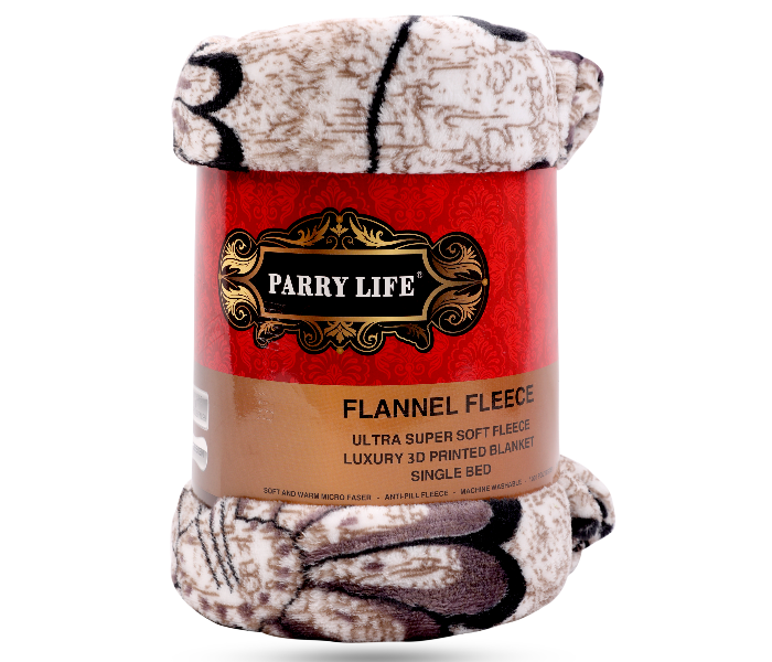 Para John Parry Life PLBL7595  Flannel Fleece Blanket - Cream - Zoom Image 2