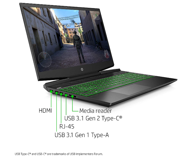 HP Pavilion 15-DK1056 15inch FHD Intel Core i5-10300H 8GB RAM 256GB SSD 4GB NVIDIA GeForce GTX 1650 Windows 10 Gaming Laptop - Black - Zoom Image 2