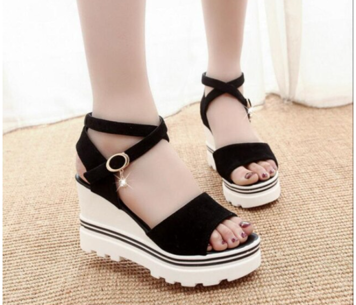 New Summer High Heels Wedges EU40 for Women – Black - Zoom Image 4