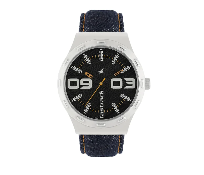 Fastrack 3183SL02 Black Dial Blue Denim Strap Watch - Blue - Zoom Image 1