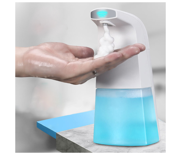 Hand Free Auto Motion Sensor Automatic Foaming Soap Dispenser For Bathroom - White and Blue - Zoom Image 2