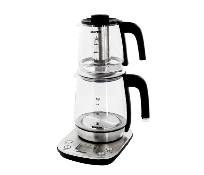 Geepas GTM38046 1.7 Litre and 1.2 Litre 2 In 1 Digital Tea Maker - Black - Zoom Image 1