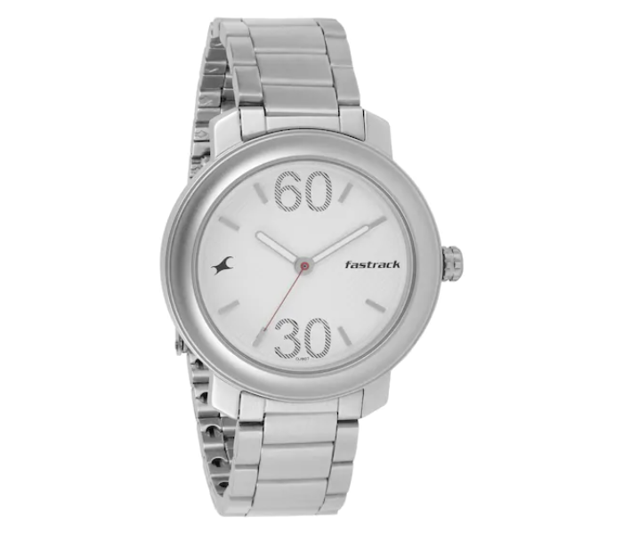 Fastrack 3222SM02 White Dial Stainless Steel Strap Watch - Silver - Zoom Image 1