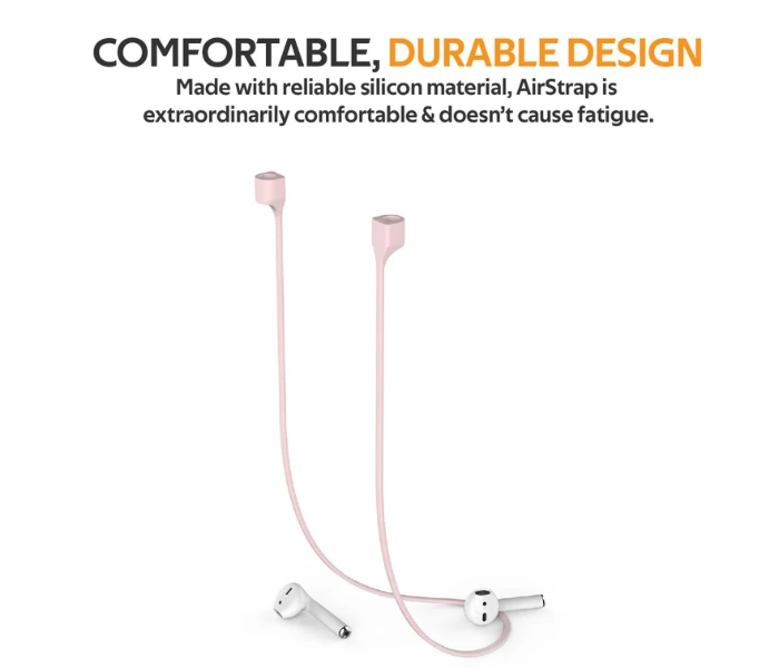 Promate AIRSTRAP Sporty Light Weight Neckband Holder for Airpods - Pink - Zoom Image 3