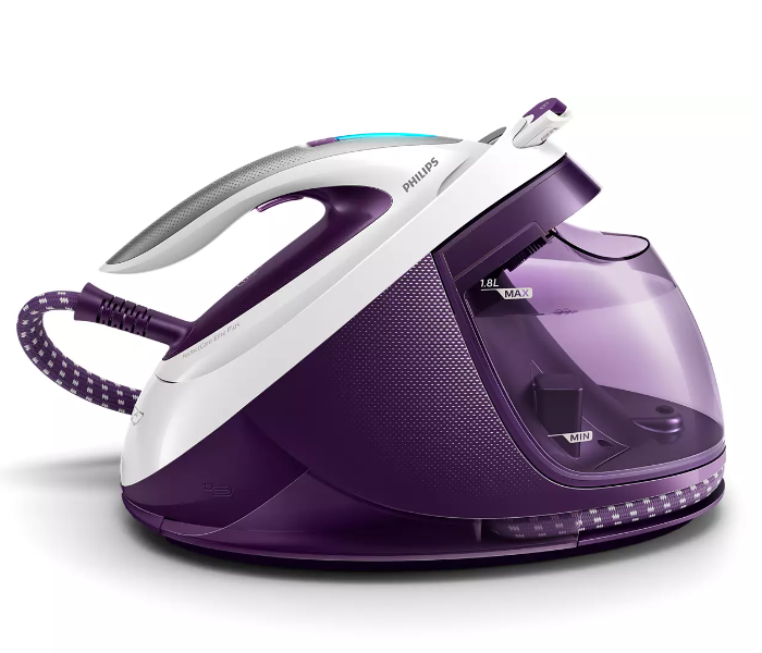 Philips GC9660/36 2700w PerfectCare Elite Plus Steam Generator Iron - White and Violet - Zoom Image 1