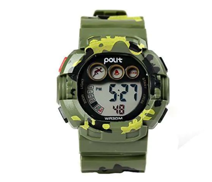 Polit KSW6G Camo Kids Sport Military Design Watch - Green - Zoom Image