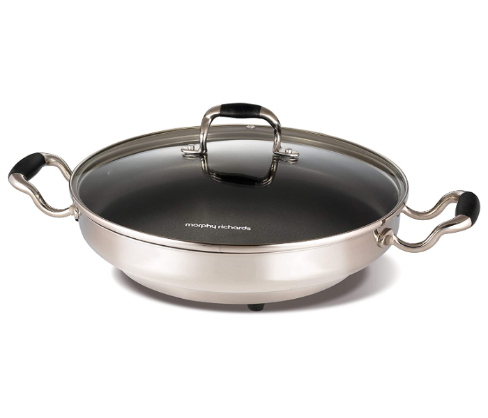 Morphy Richards 48898EE Electric Round Skillet - Sliver - Zoom Image 1