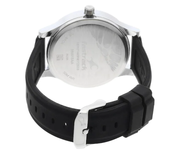 Fastrack 38051SP01 Fundamentals Grey Dial Silicone Strap Watch for Men - Black - Zoom Image 4