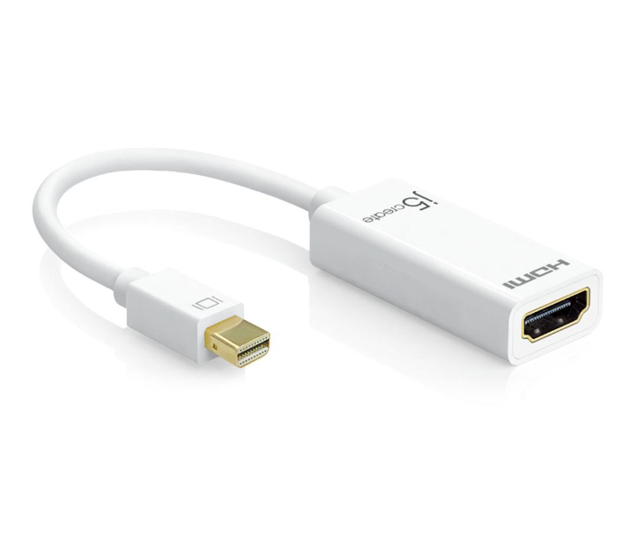 J5 Create JDA159 Mini DisplayPort to 4k HDMI Adapter - White - Zoom Image 1