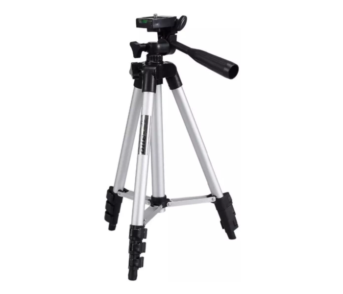 Professional Tripod for Camera and Camcorder - Silver - Zoom Image 1