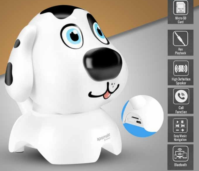 Promate Snowy Multi-Function Wireless Stereo Speaker with HD Sound - White - Zoom Image 7