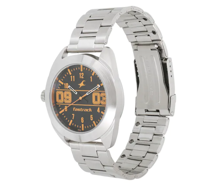 Fastrack 3175SM02 Varsity Black Dial Stainless Steel Strap Watch - Silver - Zoom Image 2