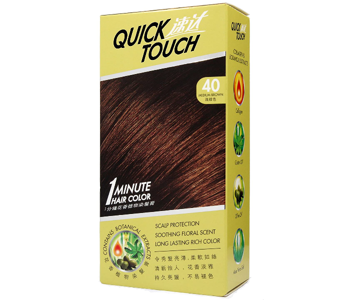 Quick Touch 80gm Medium Brown 1 Minute Hair Dye - Zoom Image