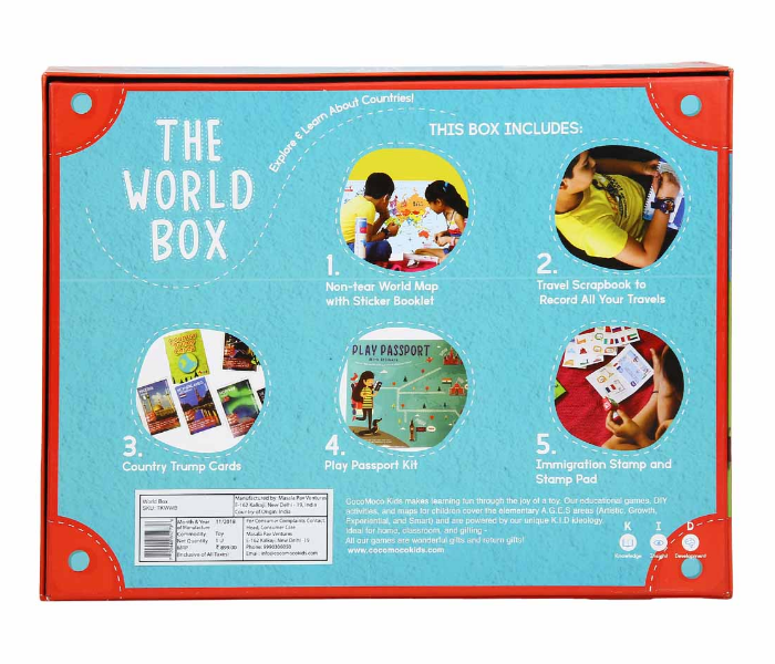 CocoMoco Kids World Box Learn Geography with Activity Box for Kids - Zoom Image 6