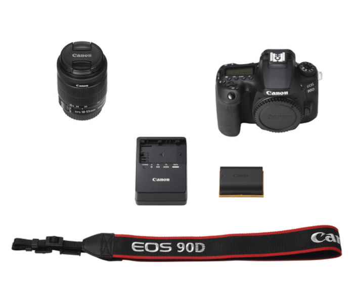 Canon EOS 90D DSLR Camera with 18-55mm Lens - Black - Zoom Image 6