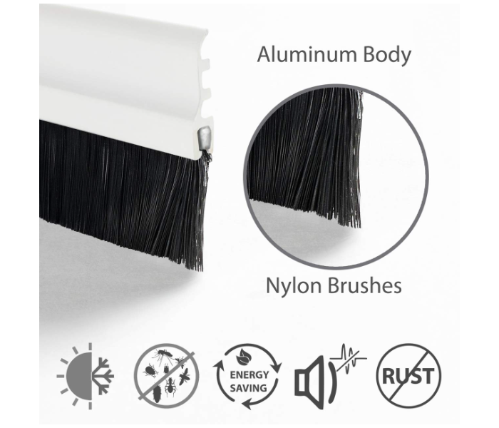 Burano 1 Meter Door Brush Hair Rubber Style - Zoom Image 3