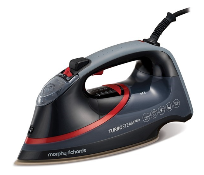 Morphy Richards 303125 Turbo Steam Pro Ionic Steam Iron - Black and Red - Zoom Image 1