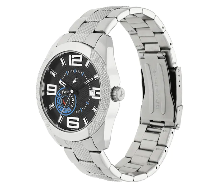 Fastrack 3187SM01 Black Dial Silver Stainless Steel Strap Watch - Silver - Zoom Image 2