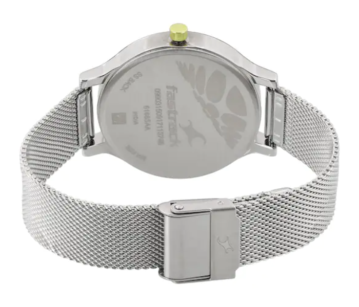 Fastrack NL6166SM01 Loopholes Blue Dial Stainless Steel Strap Watch For Women - Silver - Zoom Image 4