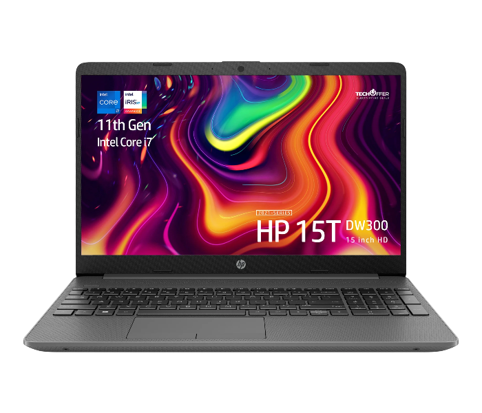 HP Notebook 15T-DW300 15.6 inch HD Intel Core i7-1165G7 8GB RAM 512GB SSD Windows 10 - Grey - Zoom Image 1