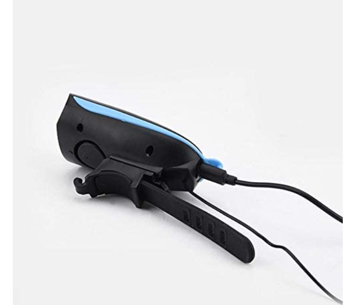 Bicycle LED Lamp Bike Light with Electric Horn - Black and Blue - Zoom Image 4