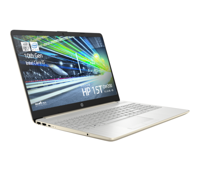 HP 15T-DW200 15.6 Inch Intel Core i5-1035G1 10th Generation 16GB RAM 512GB SSD Intel UHD Graphics Windows 10 Home - Pale Gold and Silver - Zoom Image 2