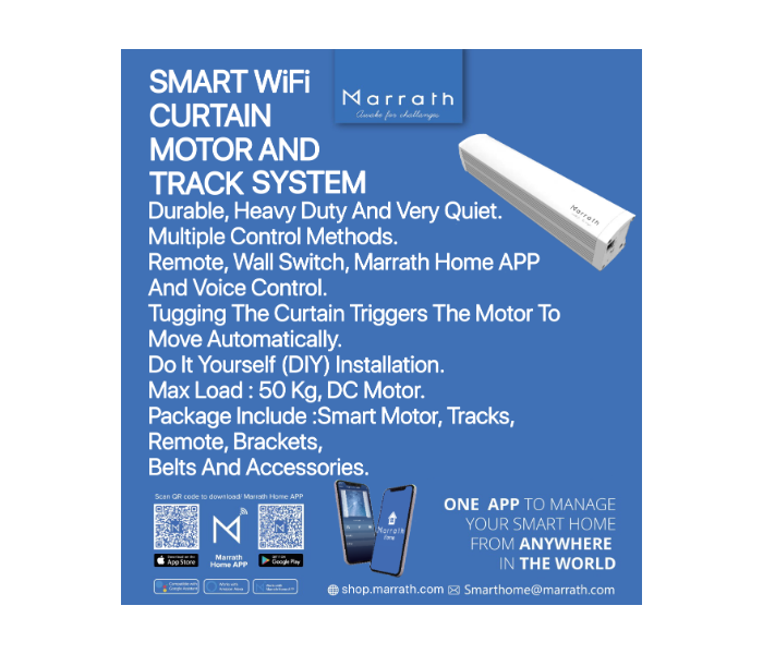 Marrath Smart Wifi Window Curtain Motor and Track System - 5.2 Meter - Zoom Image 6