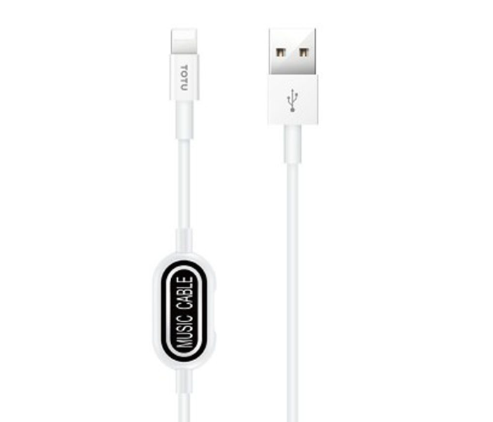 TOTU BLA-056-WH 1 Meter Glory Series USB-A to Dual Lightning Audio Charging Cable - White - Zoom Image 1