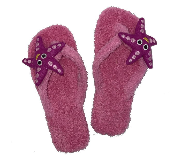 Casual LFV100 US 09 Starfish Design Daily Wear Soft Flat Home Slippers for Women - Pink - Zoom Image