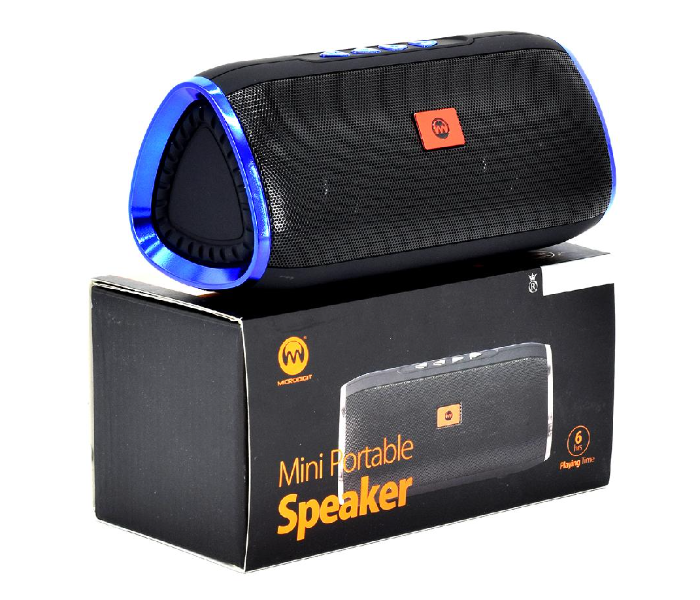 Microdigit MRS380T Mini Portable Bluetooth Speaker - Black and Blue - Zoom Image 5