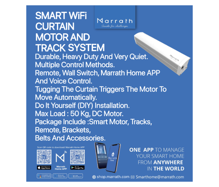 Marrath Smart Wifi Window Curtain Motor and Track System - 3.2 Meter - Zoom Image 6