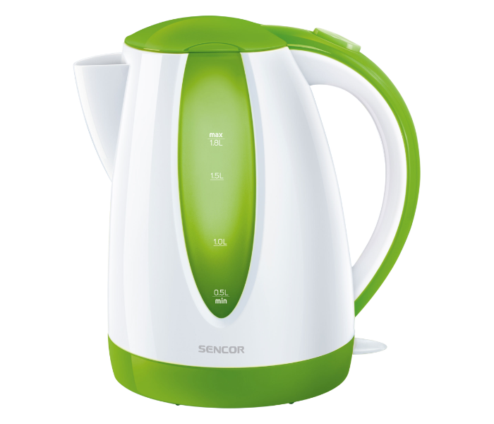 Sencor SWK 1811GR 2000W 1.8 Litre Electric Kettle - White and Green - Zoom Image 1