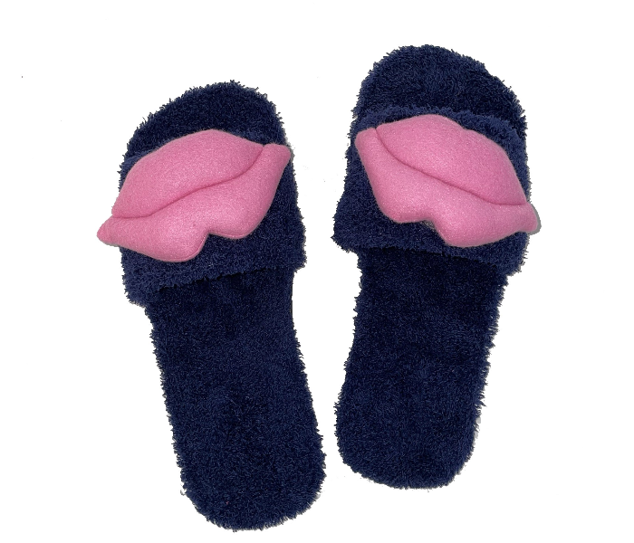 Casual LFO36 US 09 Daily Wear Soft Flat Home Slippers for Women - Navy Blue - Zoom Image