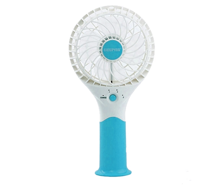 Geepas GF9617 7 Watts ABS Rechargeable Mini Fan - Blue - Zoom Image