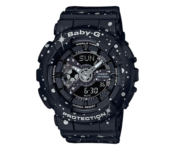 Casio Baby-G BA-110ST-1ADR Black Dial Analog-Digital Watch For Women - Black - Zoom Image 1