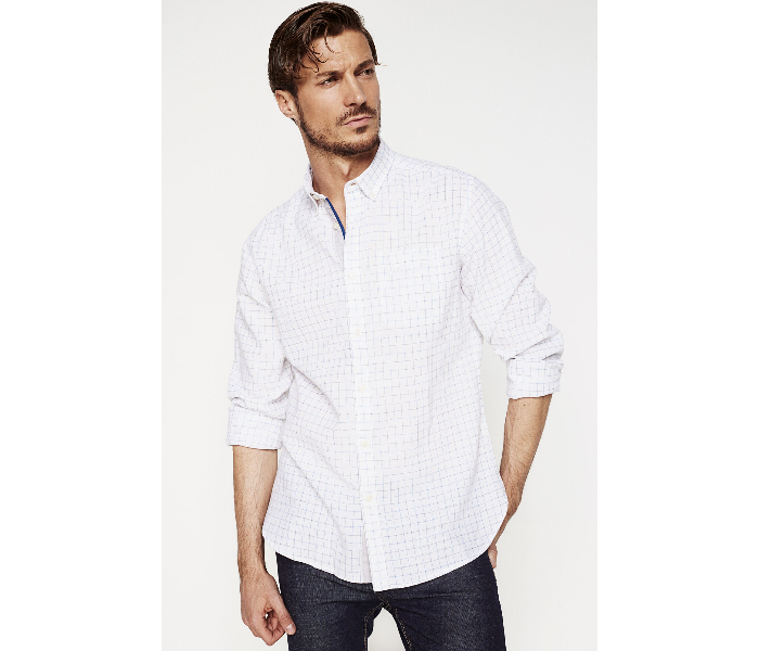 Springfield 099323999 Medium Linen Shirt for Men - White - Zoom Image 2