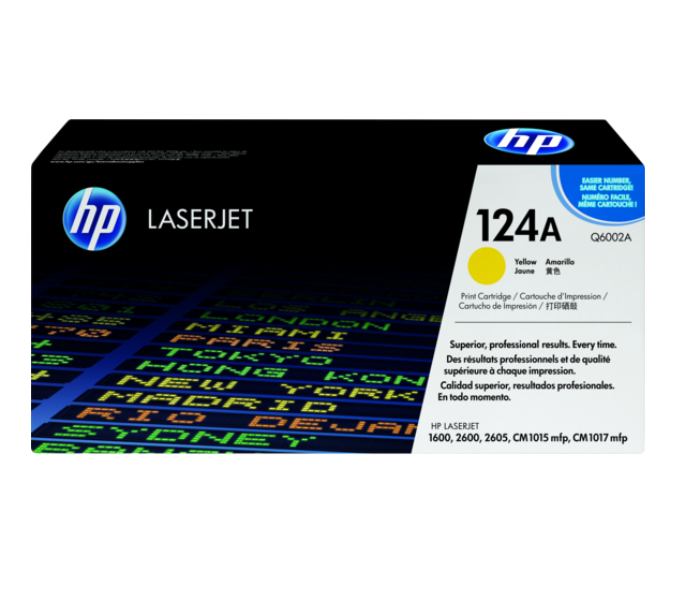 HP Q6002A 124A Original LaserJet Toner Cartridge - Yellow - Zoom Image