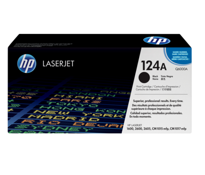 HP Q6000A 124A Hewlett Packard Original LaserJet Colour Sphere Toner Cartridge - Black - Zoom Image