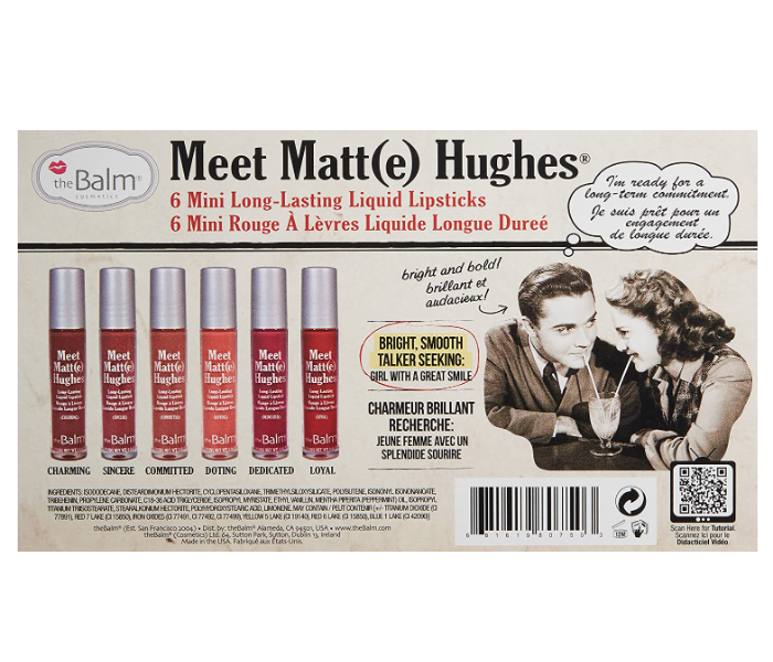 The Balm TBM107COS00382 Set of 6 Meet Matte Hughes Mini Lipstick Kit - Zoom Image 2