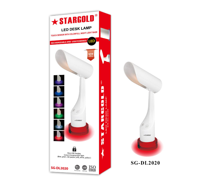 Stargold SG-DL2021 Table Lamp - White and Red - Zoom Image