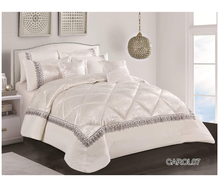 Stargold SG-CJL2002 Comforter Set Of 8 Pieces - White - Zoom Image