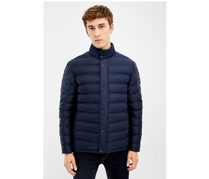 Springfield 095631711 Large Nylon Sports Jacket for Men - Dark Blue - Zoom Image 4